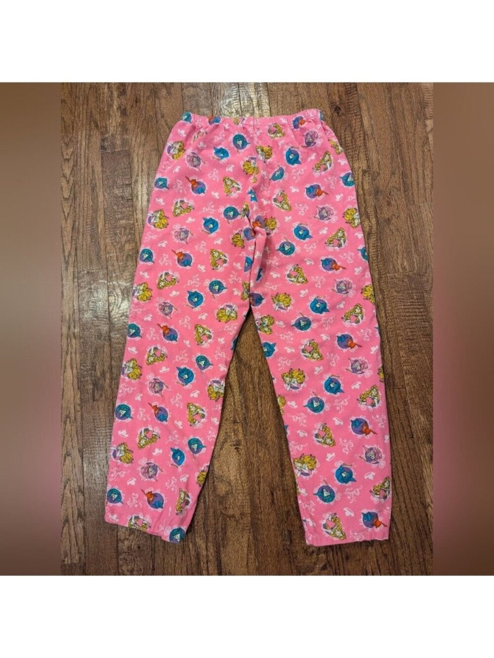 Vintage Disney Sleeping Beauty Fairy Godmother Pink Flannel Pajama Pants Sz M/L